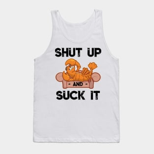 Shut Up And Suck It Cajun T Shirt Funny Mardi Gras Crawfish Tank Top